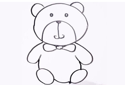 qq红包玩具熊怎么画？
