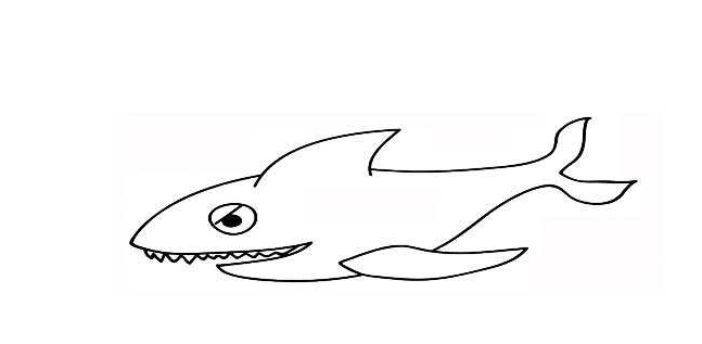 qq画图红包鲨鱼怎么画？