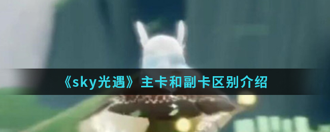 sky光遇主卡和副卡区别详解