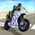 骑着摩托车的警察