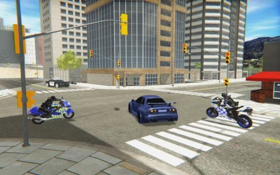 骑着摩托车的警察1