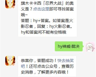 旗木卡卡西忍界大战的奥义是