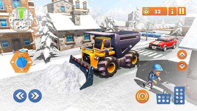 抢雪挖掘机3D模拟0