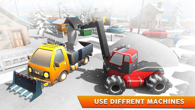 抢雪挖掘机3D模拟2
