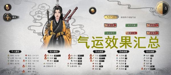 鬼谷八荒先天气运排名一览